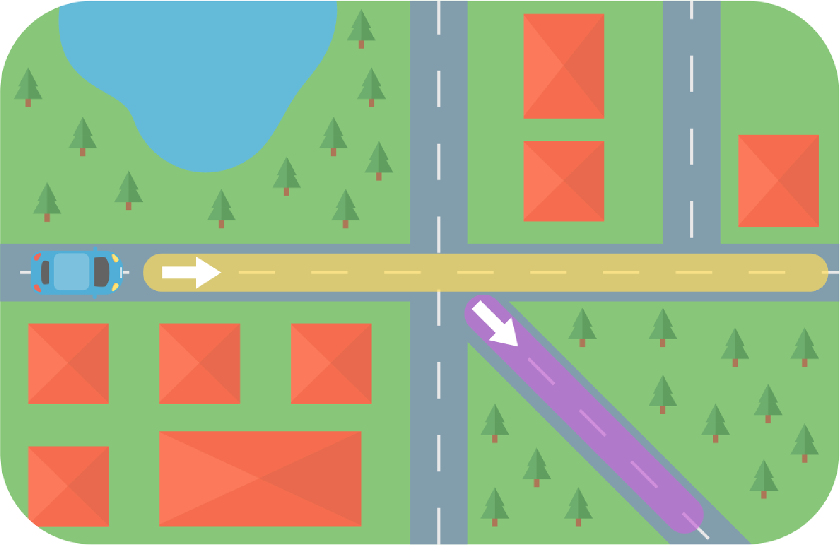 AI and urban navigation icon