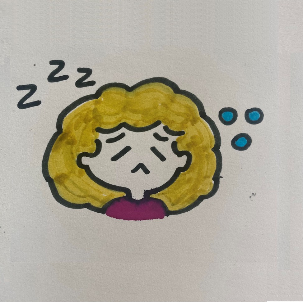 Brushy Gals — blonde sleeping character with ZZZ
