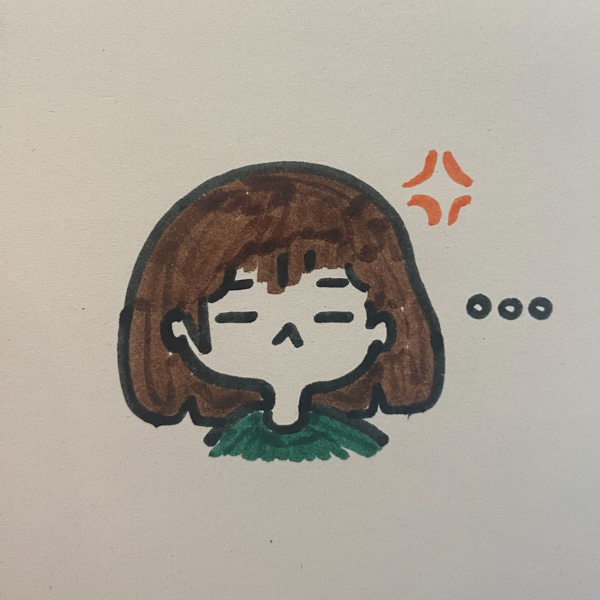 Brushy Gals — brown-haired character with sparkle