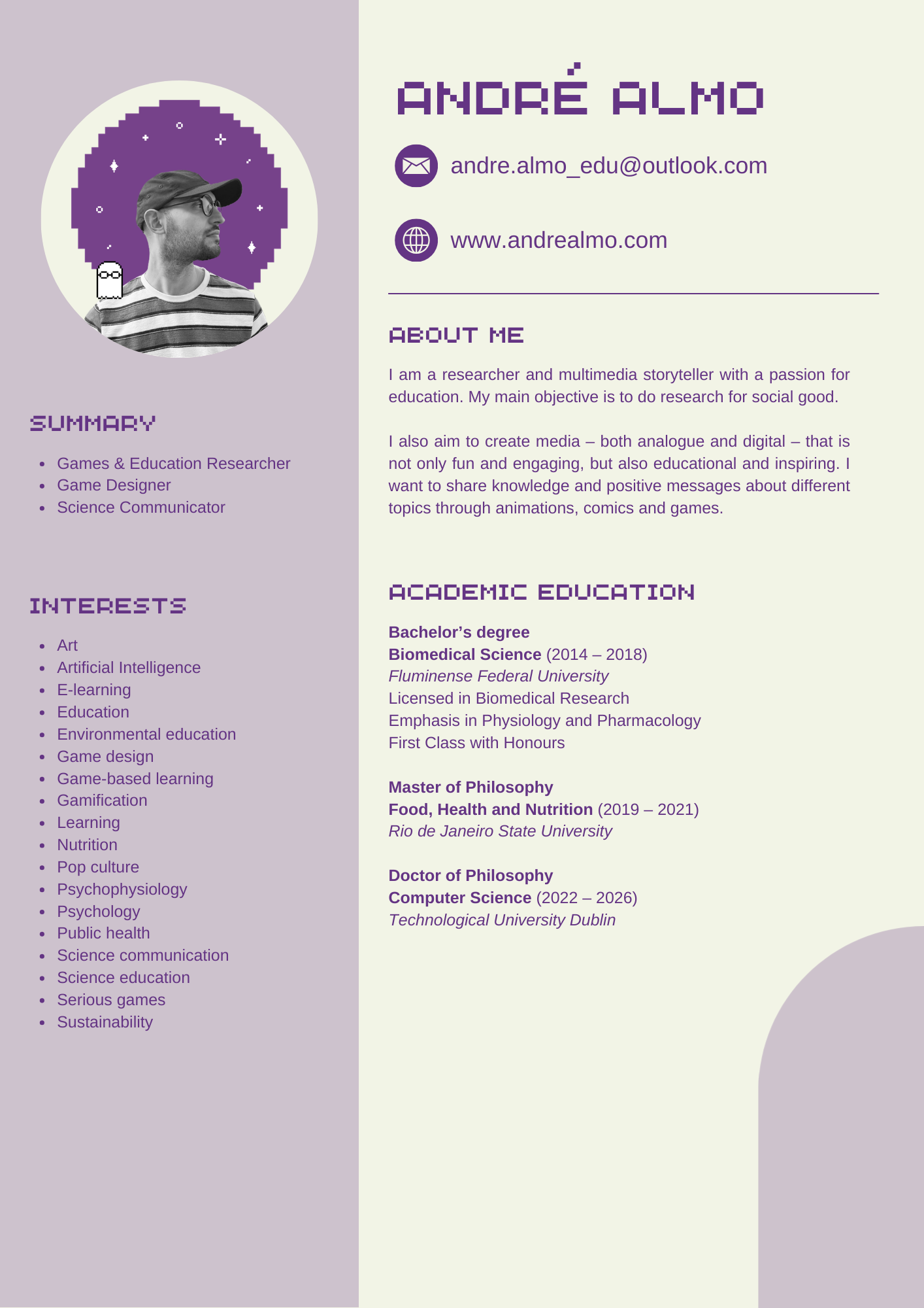 CV Page 1