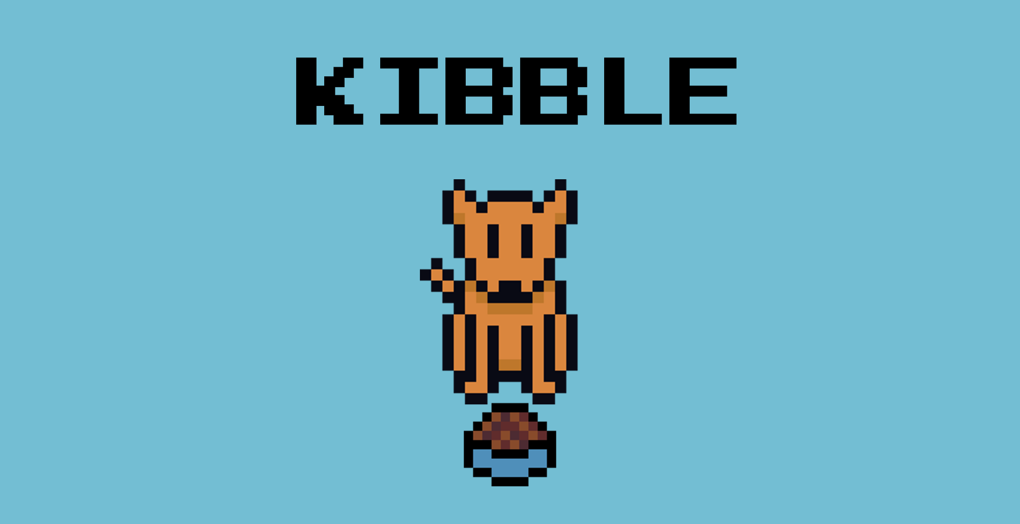 Kibble game icon - dog with food bowl