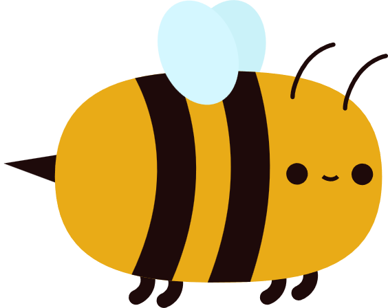 Living Beeings bee mascot illustration