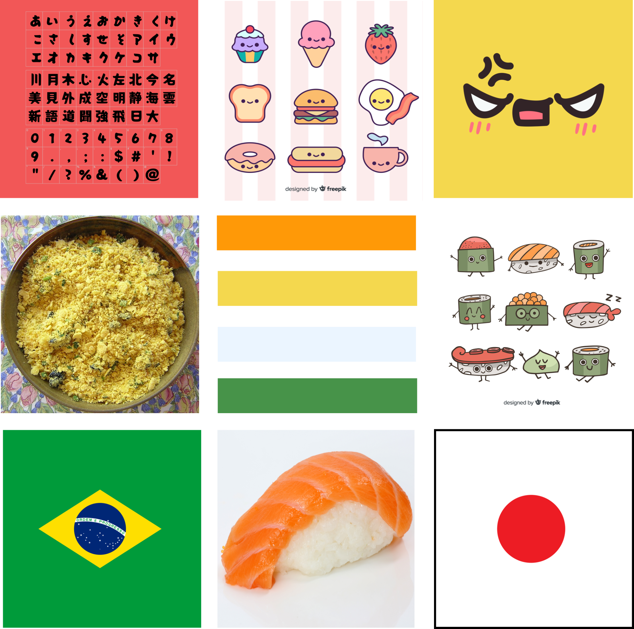 Sushi com Farofa moodboard