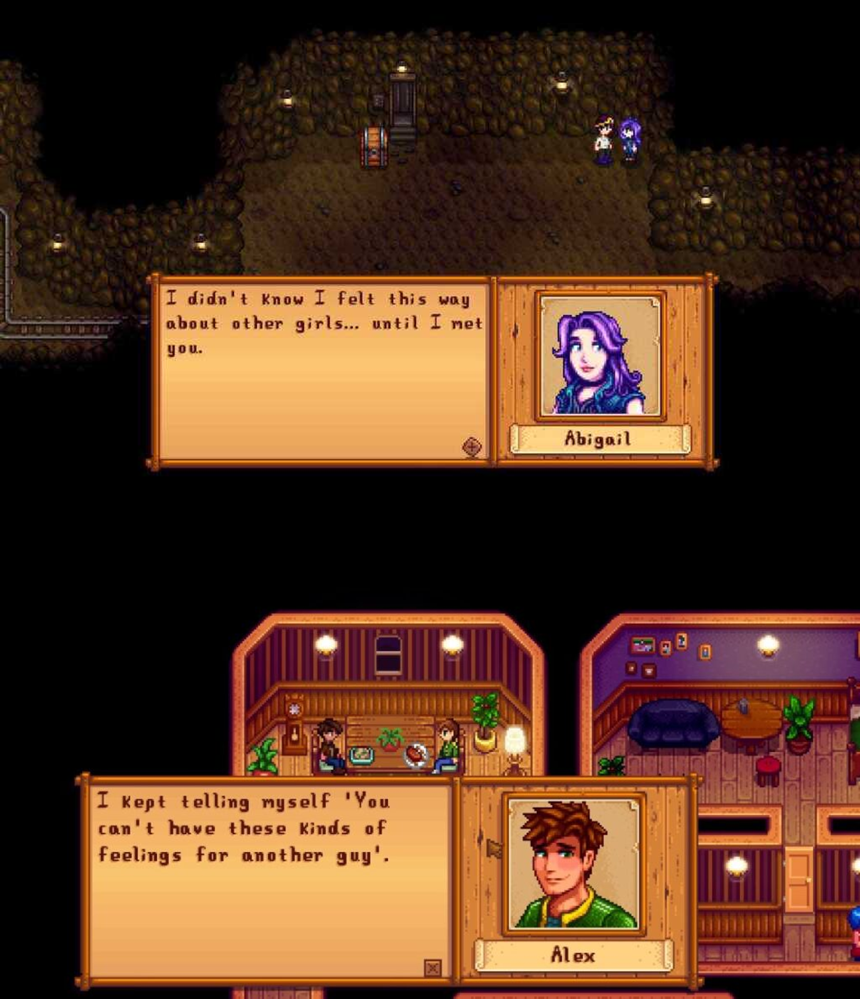 Abigail and Alex acknowledge their feelings and talk about their sexual orientation.