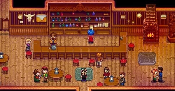 The Stardrop Saloon in Stardew Valley.