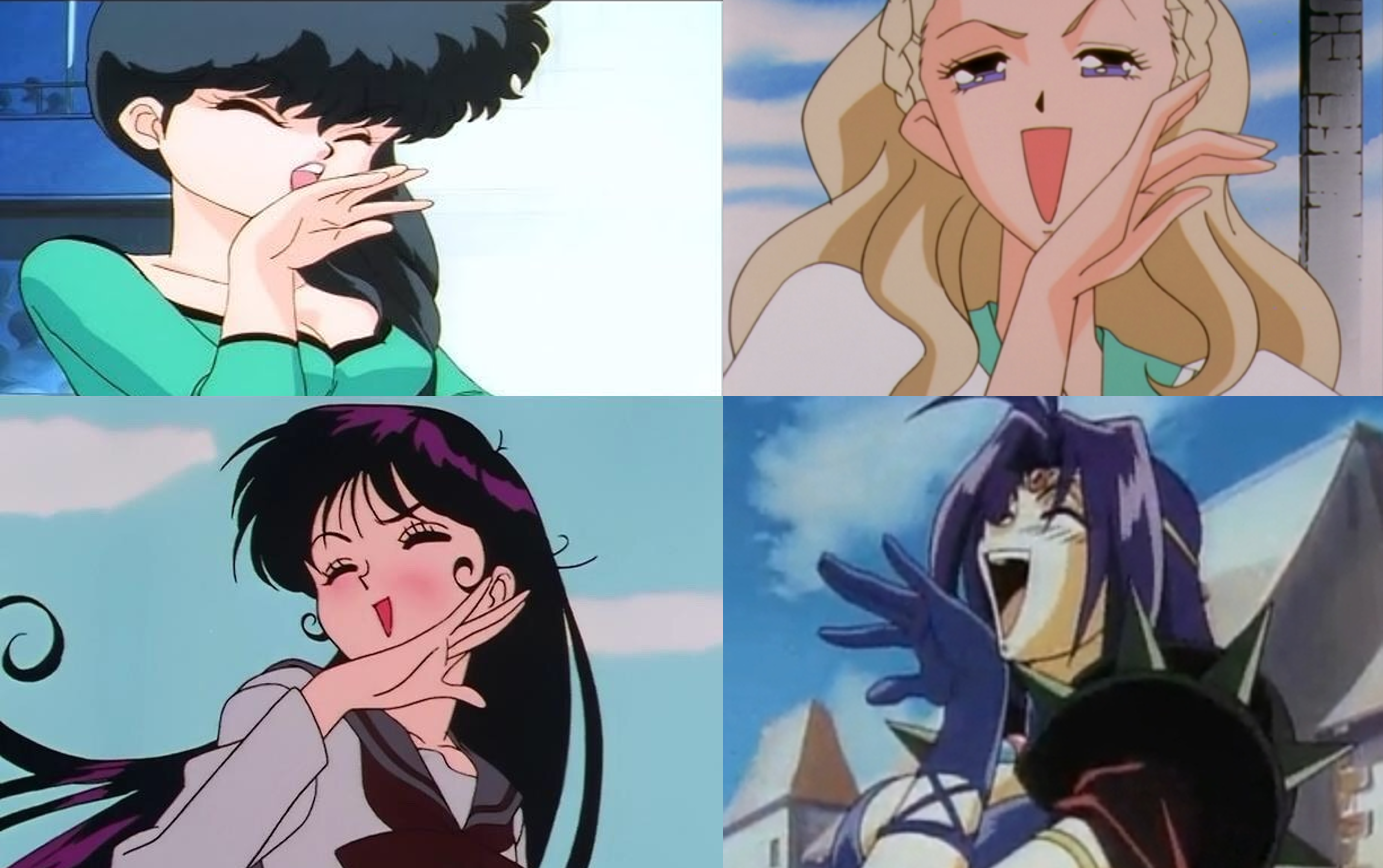 The ojousama laugh in Ranma 1/2, Revolutionary Girl Utena, Sailor Moon, and Slayers.