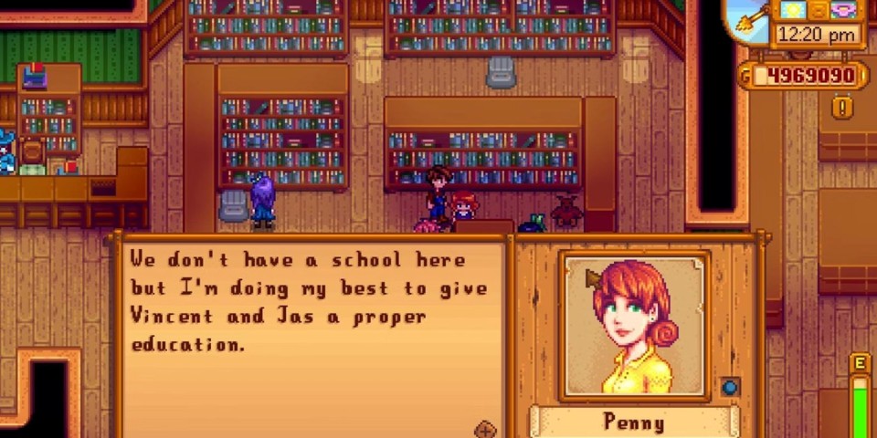 Penny is a private tutor, educating Vincent and Jas.