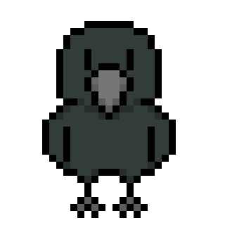 Binary Bird — animated pixel art crow companion
