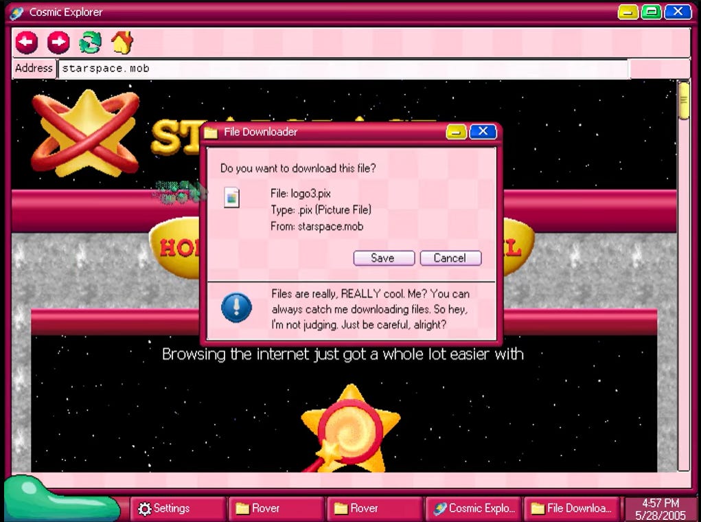 In mobOS, you can use the game's native operating system to use your digital computer, navigate through the internet, download files and so much more.