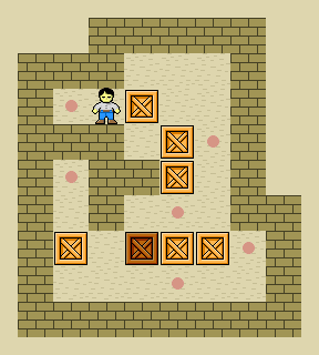A Sokoban game being solved.